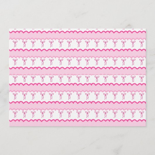 Pastel Pink Bow Seamless Pattern – Cute Aesthetic Kaart (Voorkant)