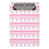 Pastel Pink Bow Seamless Pattern – Cute Aesthetic  Mini Klembord (Voorkant)