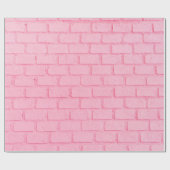 Pastel pink brick background wall texture. Pink re Cadeaupapier (Vlak)