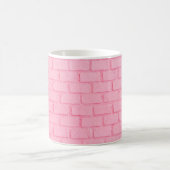 Pastel pink brick background wall texture. pink re koffiemok (Center)