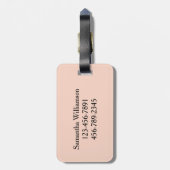 Pastel Pink Bride Travel Bagagelabel (Achterkant verticaal)