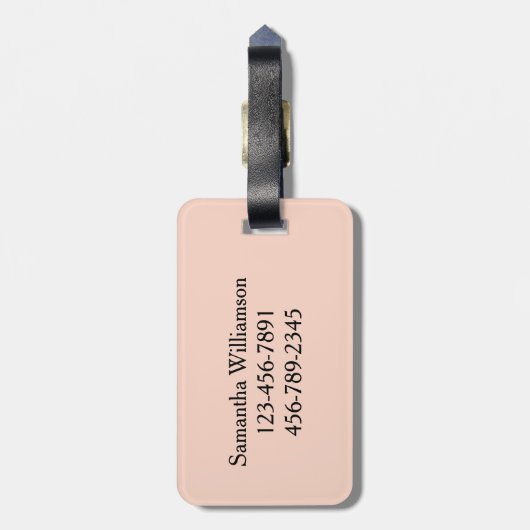 Pastel Pink Bride Travel Bagagelabel (Achterkant verticaal)