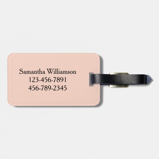 Pastel Pink Bride Travel Bagagelabel (Achterkant horizontaal)