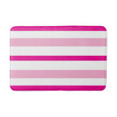 Pastel Pink Bright Pink White Summer Stripes Badmat (Voorkant)