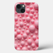 Pastel Pink Bubble Texture iPhone Case for Women (Achterkant)