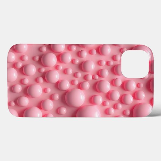 Pastel Pink Bubble Texture iPhone Case for Women (Achterkant (horizontaal))