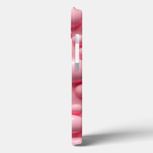 Pastel Pink Bubble Texture iPhone Case for Women (Achterkant / Links)