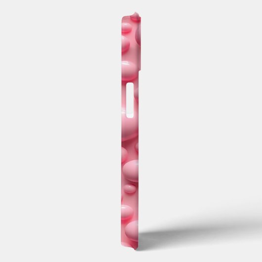 Pastel Pink Bubble Texture iPhone Case for Women (Achterkant / Rechts)