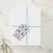 Pastel Pink Bugs Bloemenmeisje Birthday Hartelijk  Cadeaulabel (Met Touw)