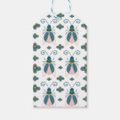 Pastel Pink Bugs Bloemenmeisje Birthday Hartelijk  Cadeaulabel (Achterkant)