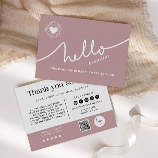 Pastel Pink Business Bedankt