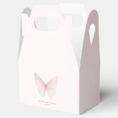 "Pastel Pink Butterfly Baby shower Bedankdoosjes (Geopend)
