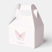 "Pastel Pink Butterfly Baby shower Bedankdoosjes (Voorkant Zijde)