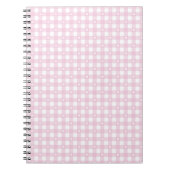 Pastel Pink Checks Notitieboek (Voorkant)