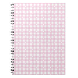 Pastel Pink Checks Notitieboek