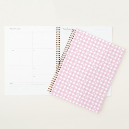 Pastel Pink Checks Planner (Display)