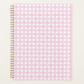Pastel Pink Checks Planner (Voorkant)