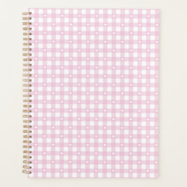 Pastel Pink Checks Planner