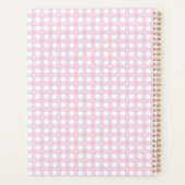 Pastel Pink Checks Planner (Achterkant)