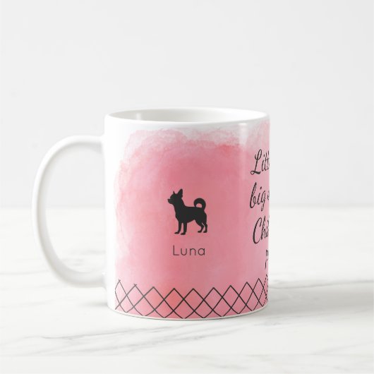 Pastel Pink Chihuahua - Personalized Photo & Name Koffiemok (Links)