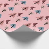 Pastel Pink Cookie Tree Pattern Holiday Cadeaupapier (Hoek)