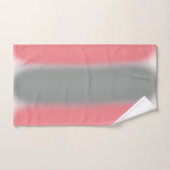 Pastel Pink Coral Grey White Abstracte Art Bad Handdoek (Handdoek)
