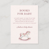 Pastel Pink Cute Carousel Girl Baby Shower Informatiekaartje (Voorkant)