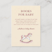 Pastel Pink Cute Carousel Girl Baby Shower Informatiekaartje (Voorkant)