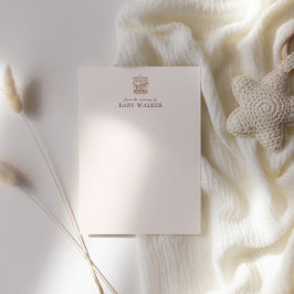 Pastel Pink Cute Carousel Girl Baby Shower Notitiekaartje