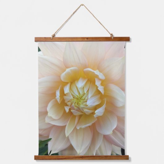 Pastel Pink Dahlia Bloom Floral Hangend Wandkleed (Voorkant)