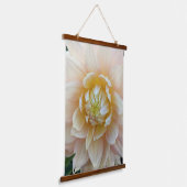 Pastel Pink Dahlia Bloom Floral Hangend Wandkleed (Gebogen)