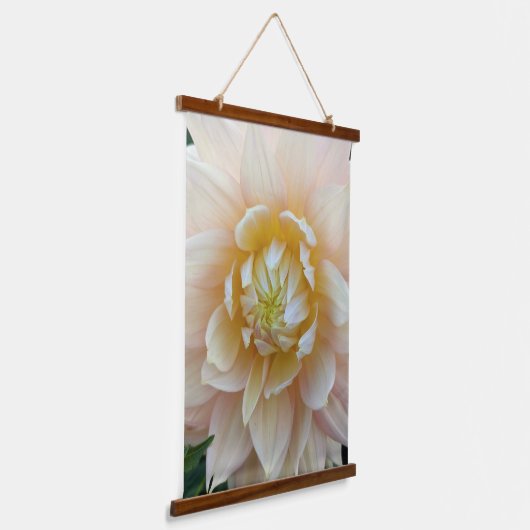 Pastel Pink Dahlia Bloom Floral Hangend Wandkleed (Gebogen)