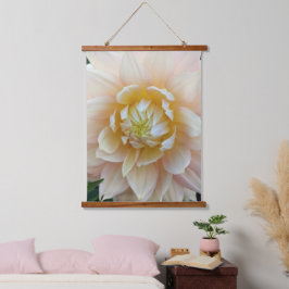 Pastel Pink Dahlia Bloom Floral Hangend Wandkleed