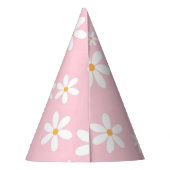Pastel Pink Daisies Feesthoedjes (Achterkant)