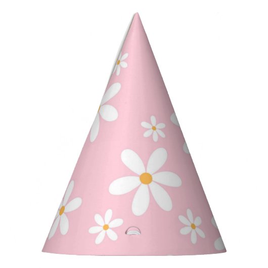 Pastel Pink Daisies Feesthoedjes (Links)