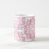 Pastel Pink Damask Coffee Mok (Center)