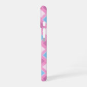 Pastel Pink Diamond Pattern Phone Case iPhone 16 Hoesje (Linkerkant)