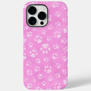 PASTEL PINK DOG PAWS Case-Mate iPhone 14 PRO MAX HOESJE