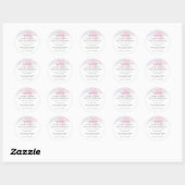 Pastel Pink Dripping Bakery Ingredient Ronde Sticker (Vel)