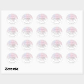 Pastel Pink Dripping Bakery Product Name Ronde Sticker (Vel)