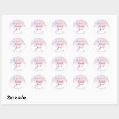 Pastel Pink Dripping Bakery Thank You Ronde Sticker (Vel)