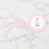 Pastel Pink Elephant Personalized Baby Girl Confetti (Voorkanten)