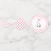 Pastel Pink Elephant Personalized Baby Girl Confetti (Achterkanten)
