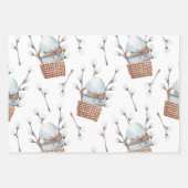 PASTEL PINK EN BLAUWE EASTER-EIEREN INPAKPAPIER VEL (Voorkant 2)