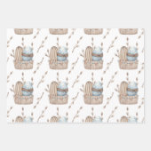 PASTEL PINK EN BLAUWE EASTER-EIEREN INPAKPAPIER VEL (Voorkant)