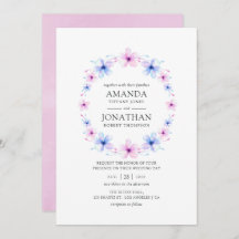 Pastel Pink en Blue Floral Wedding