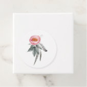 Pastel Pink en Grey Boho Floral Bedankjes Labels (In situ)