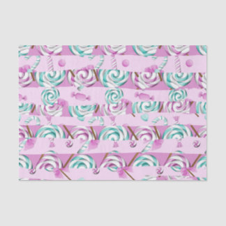 PASTEL PINK EN GROENE LOLLIPOPS TISSUEPAPIER