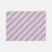 Pastel Pink en Sky Blue ombre gestript Fleece Deken (Voorkant (Horizontaal))