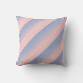Pastel Pink en Sky Blue striped ombre Kussen